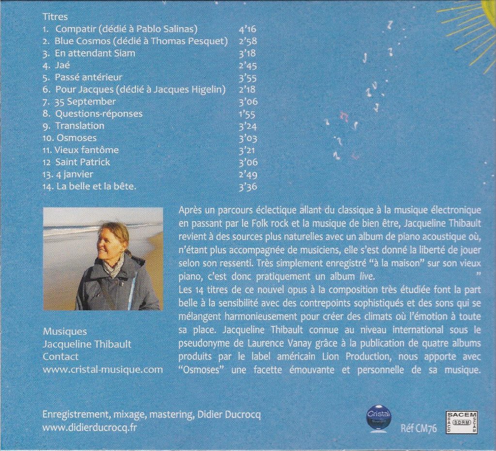 Nouvel Album de Jacqueline Thibault, Osmoses